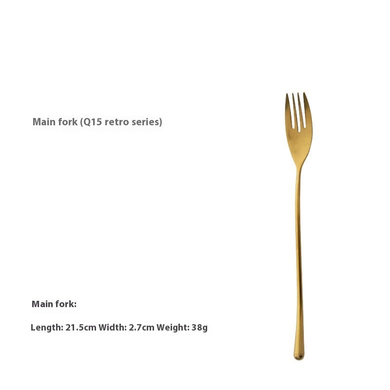 Retro Style Golden Cutlery Set