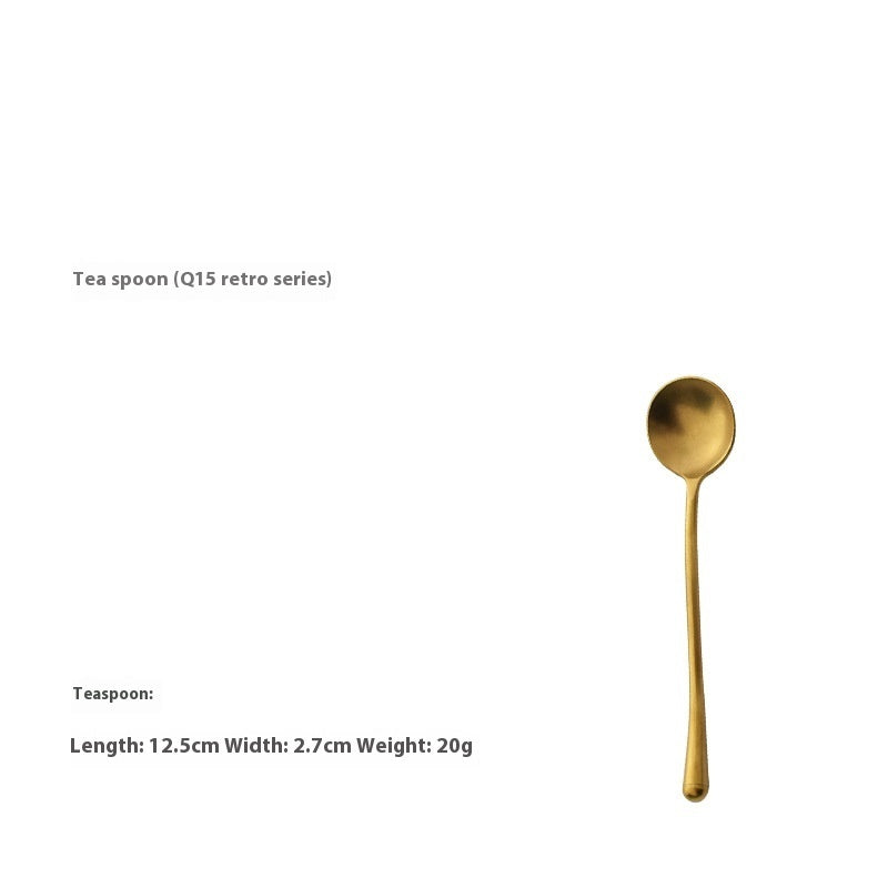 Retro Style Golden Cutlery Set