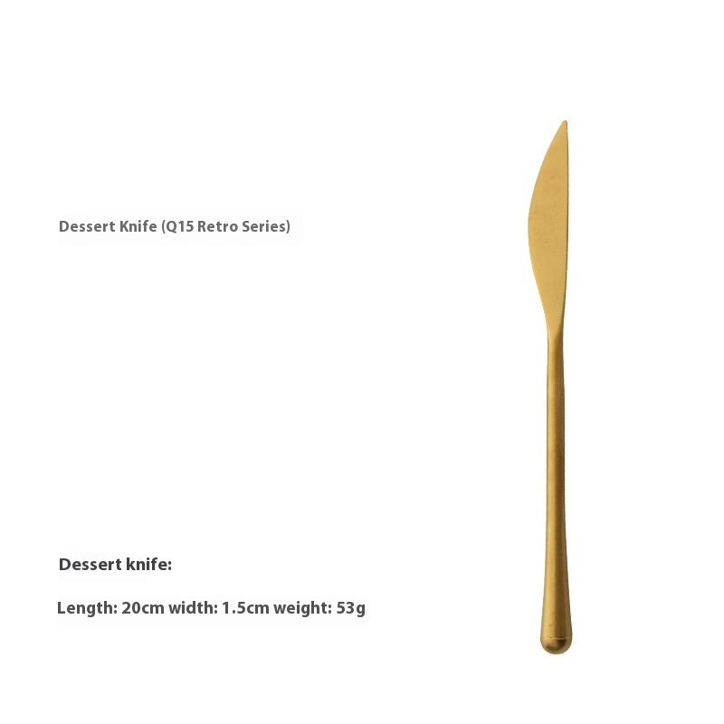Retro Style Golden Cutlery Set