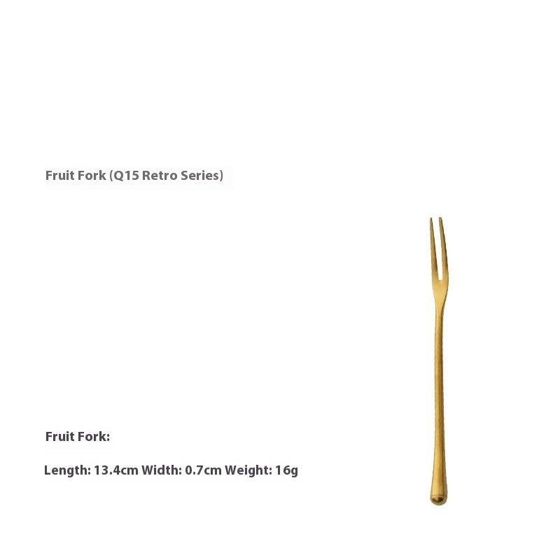 Retro Style Golden Cutlery Set