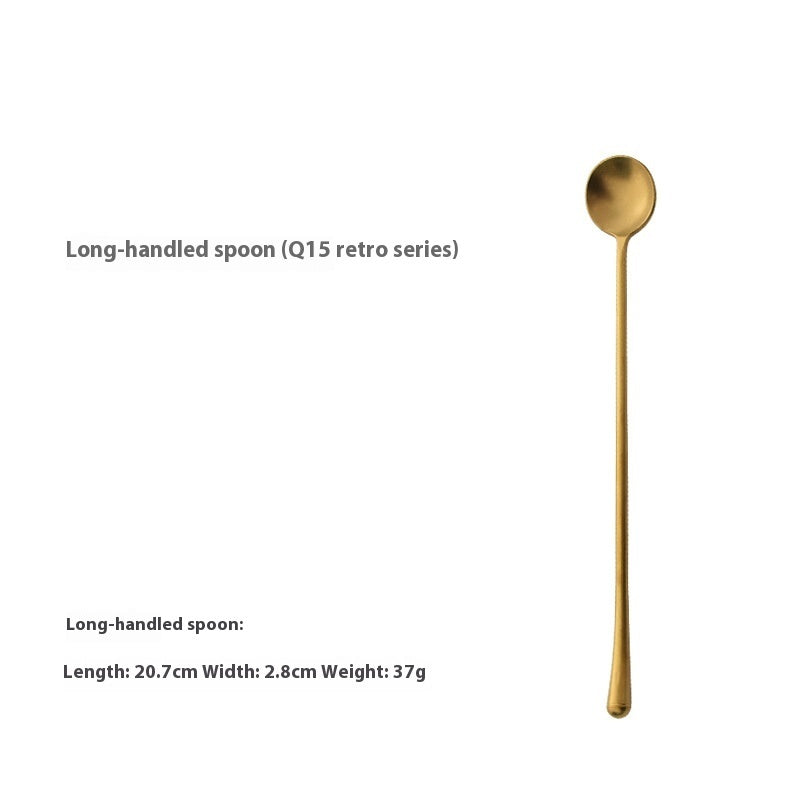 Retro Style Golden Cutlery Set