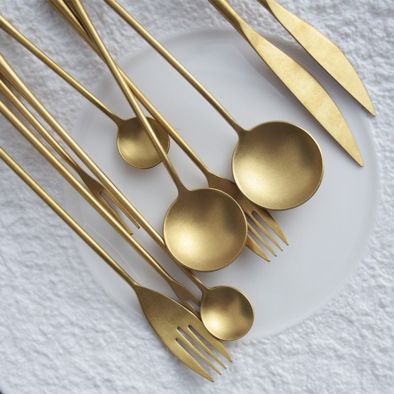 Retro Style Golden Cutlery Set