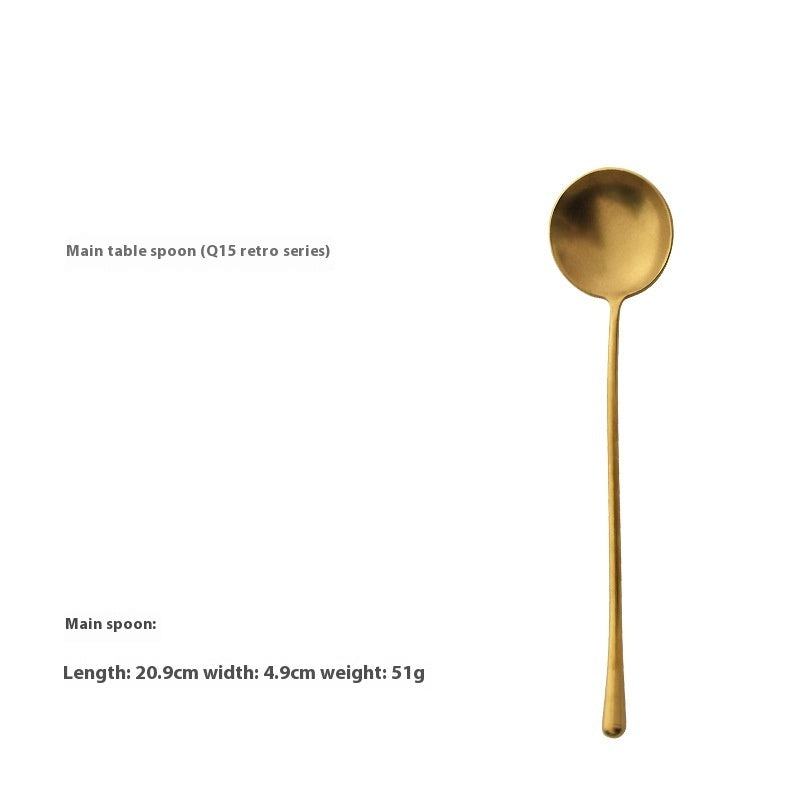 Retro Style Golden Cutlery Set