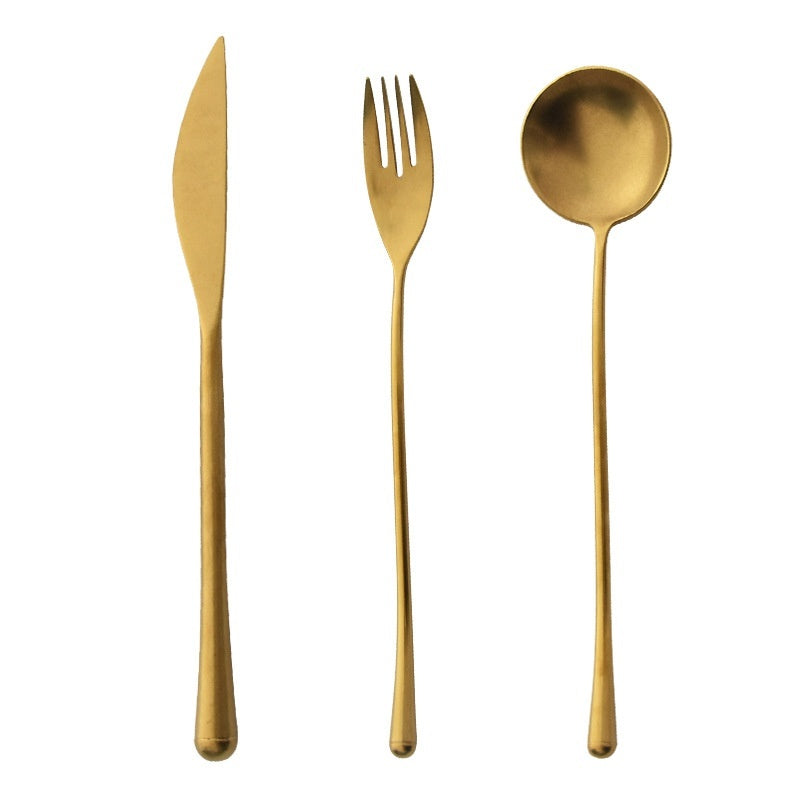 Retro Style Golden Cutlery Set