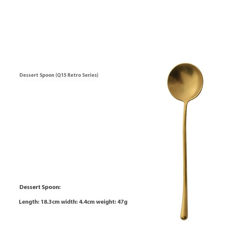 Retro Style Golden Cutlery Set