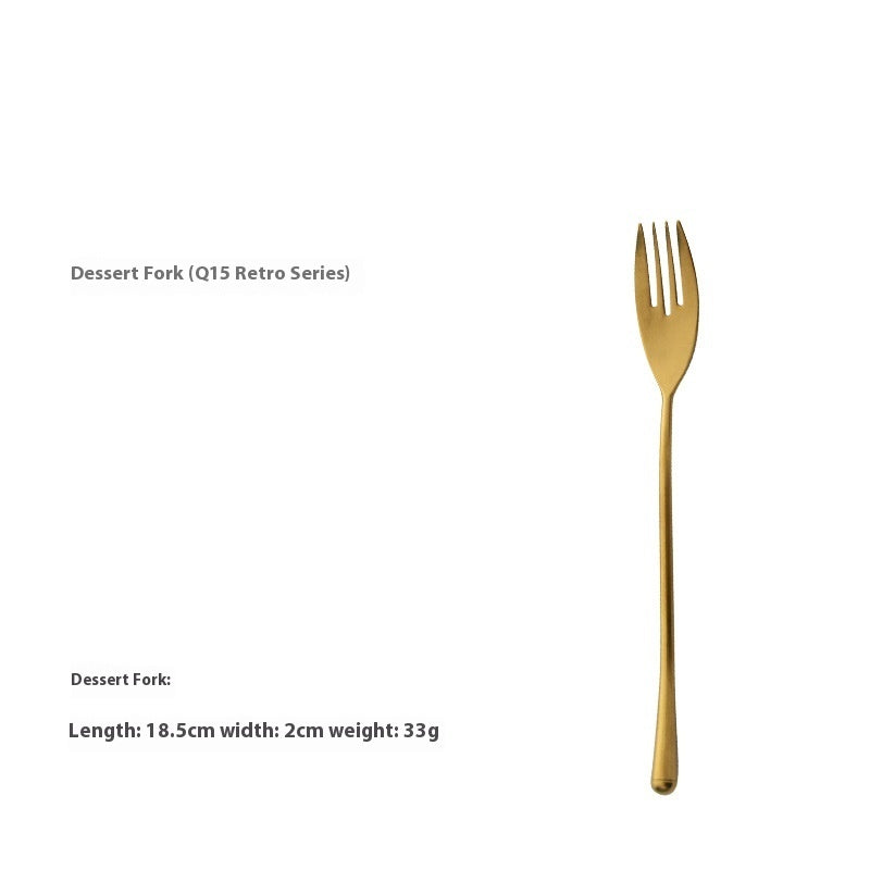 Retro Style Golden Cutlery Set