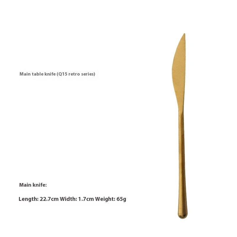 Retro Style Golden Cutlery Set